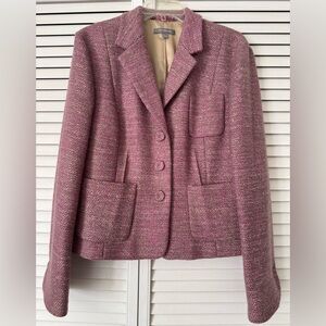 Ann Taylor Pink Textured Blazer
